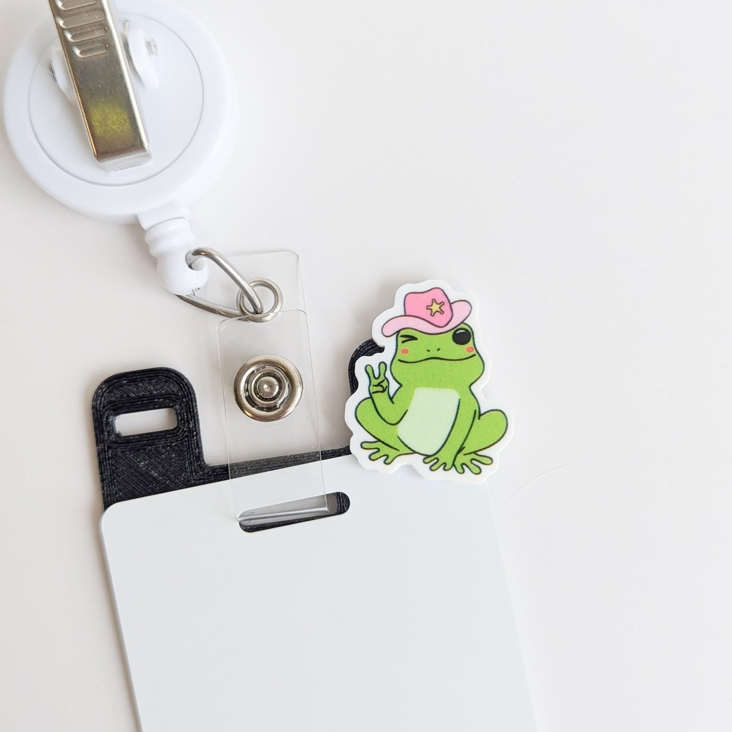 Badge Topper / CHARM COLLECTION  - Cowgirl Frog - Charm Only