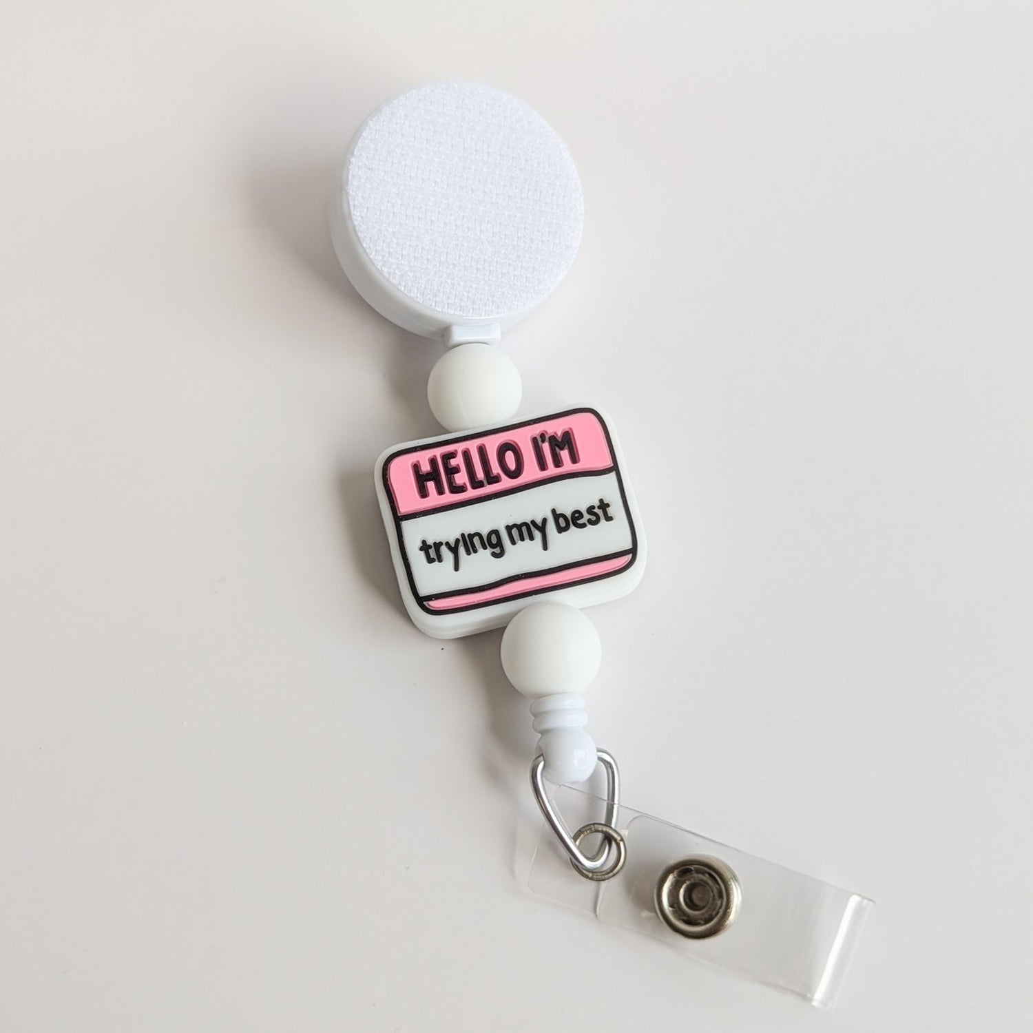 Trying My Best Interchangeable Badge Reel