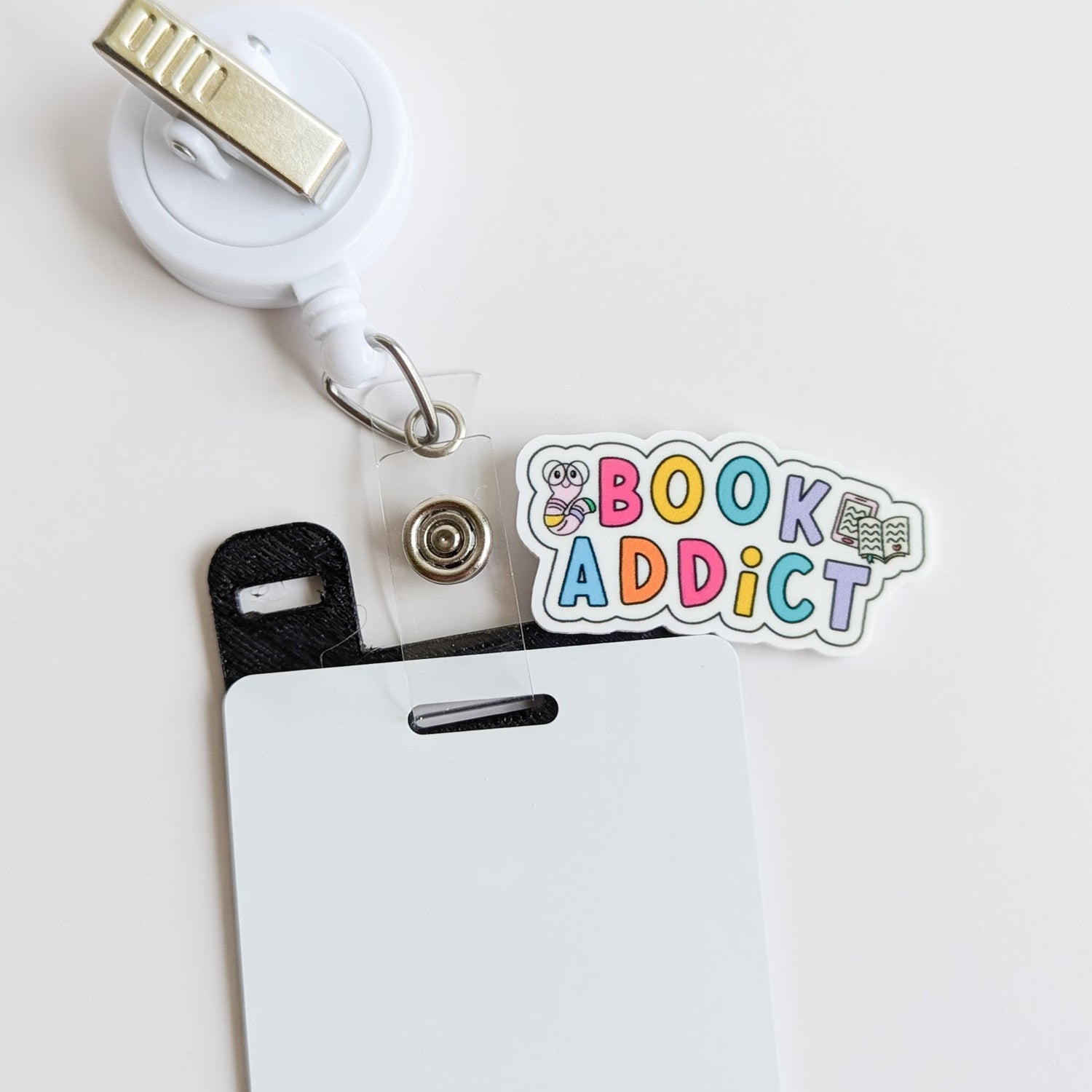 Badge Topper / CHARM COLLECTION  - Book Addict - Charm Only