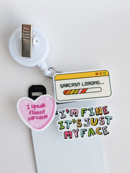 Badge Topper / CHARM COLLECTION - Sarcasm - Charm Only - BadgeSmith