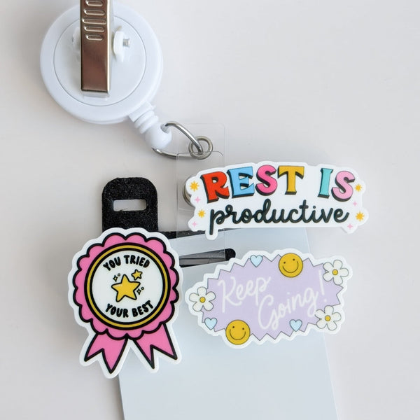 Badge Topper / CHARM COLLECTION - Positive Affirmation - Charm Only - BadgeSmith