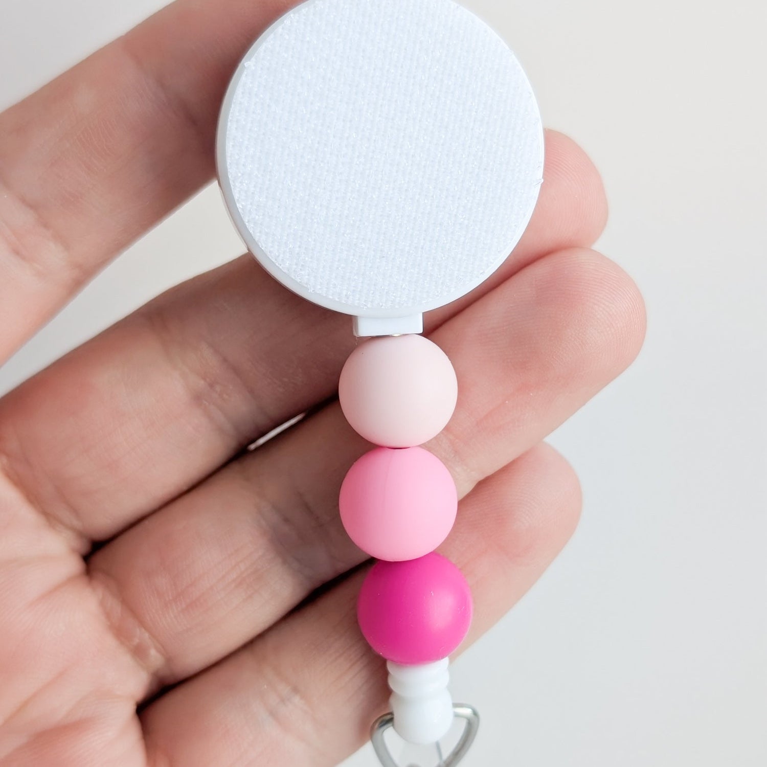 Decorative PINK Interchangeable Badge Reel