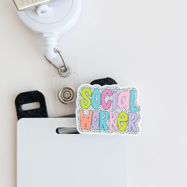 Badge Topper / CHARM COLLECTION - Social Worker - Charm Only - BadgeSmith