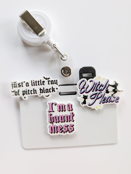 Badge Topper / CHARM COLLECTION - Halloween Black - Charm Only - BadgeSmith