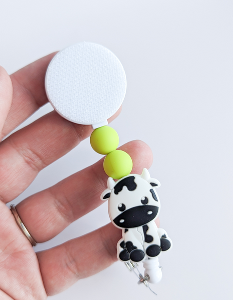 Space Cow / Interchangeable Badge Reel - BadgeSmith