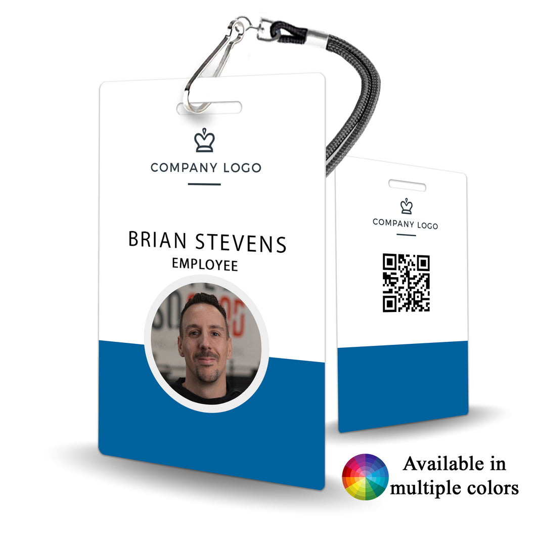 Simple Color Block Employee ID Badge - BadgeSmith