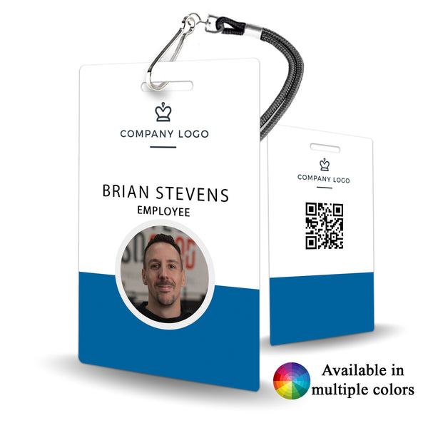 Simple Color Block Employee ID Badge - BadgeSmith