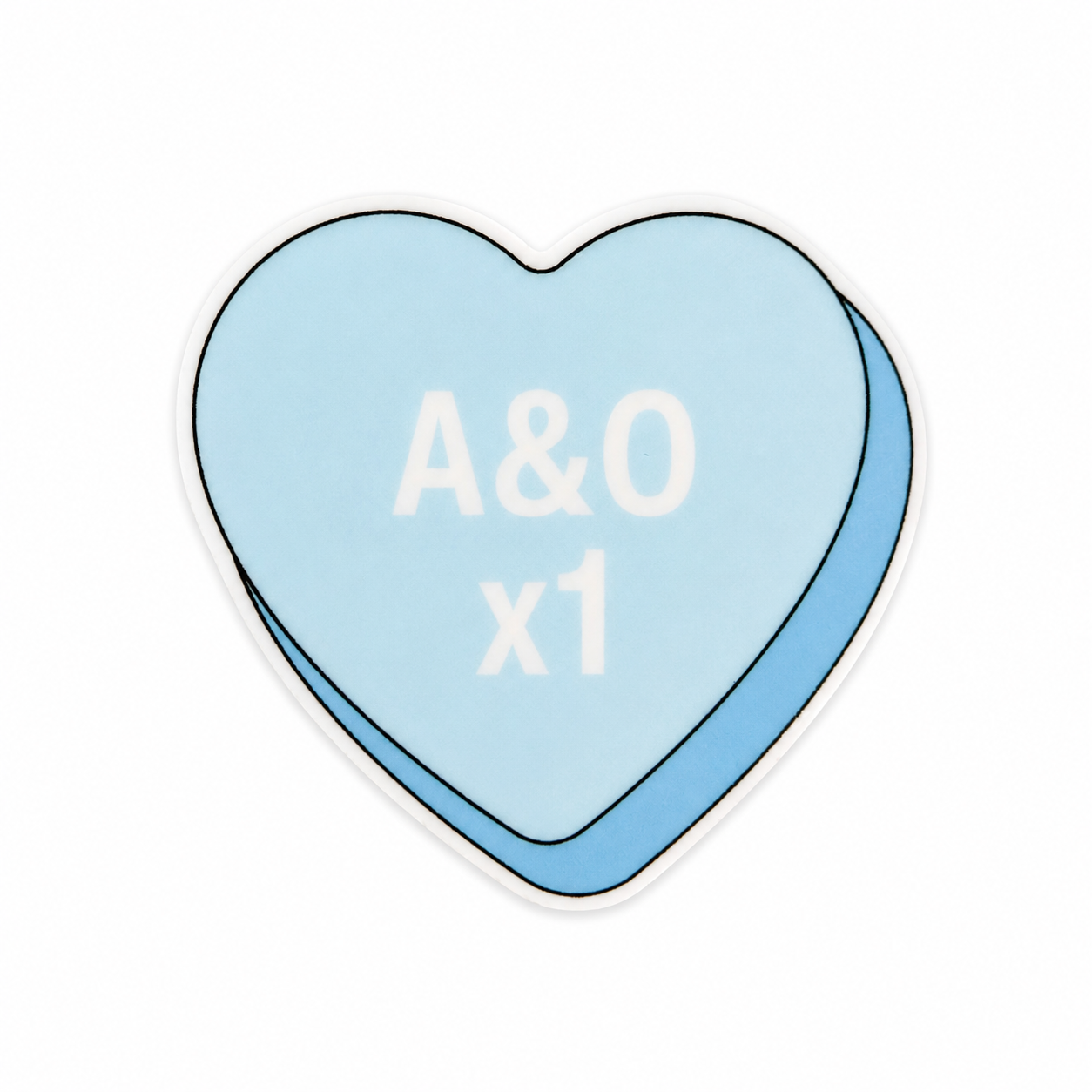 A&O x1 Candy Heart | Plastic Add-On - BadgeSmith