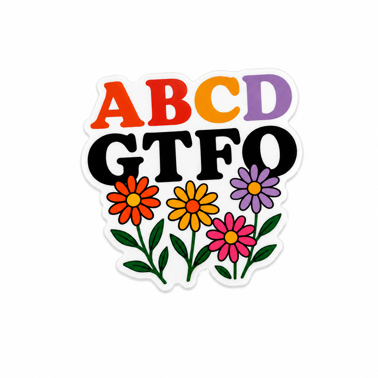 ABCD GTFO | Plastic Add-On - BadgeSmith