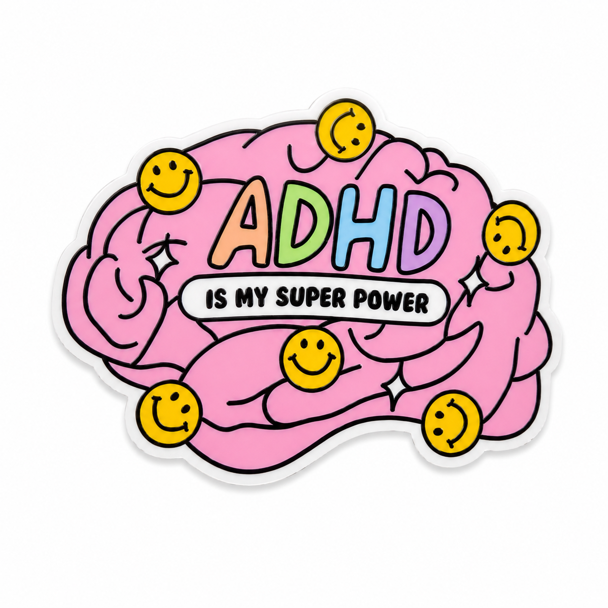 ADHD Is My Super Power | Plastic Add-On - BadgeSmith