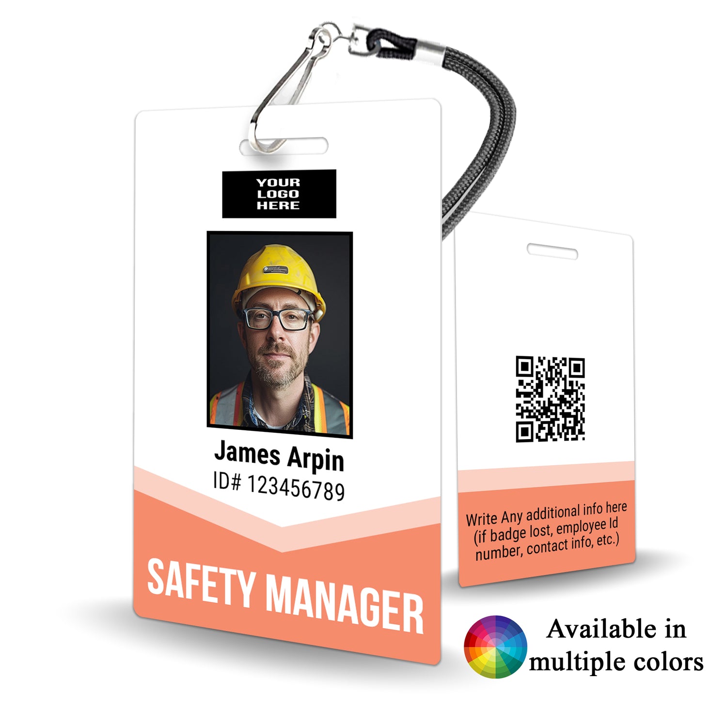 Administration Staff Badge for Manufacturing and Industrial Custom - BadgeSmith