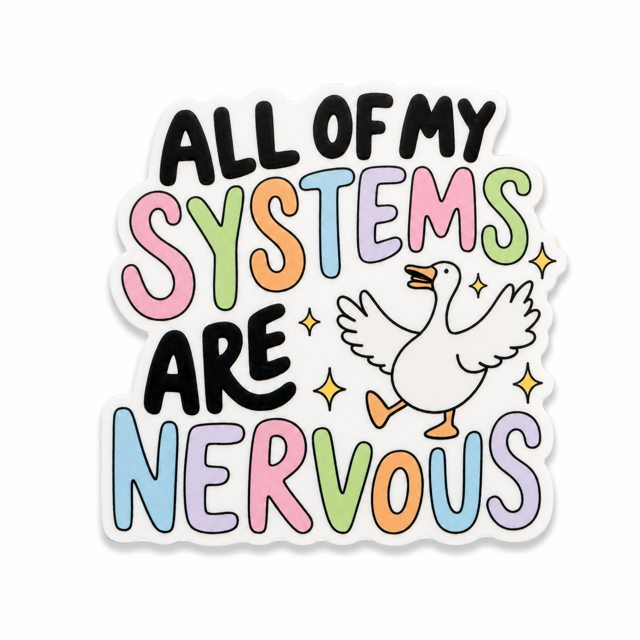 All Of My Systems Are Nervous | Plastic Add-On - BadgeSmith