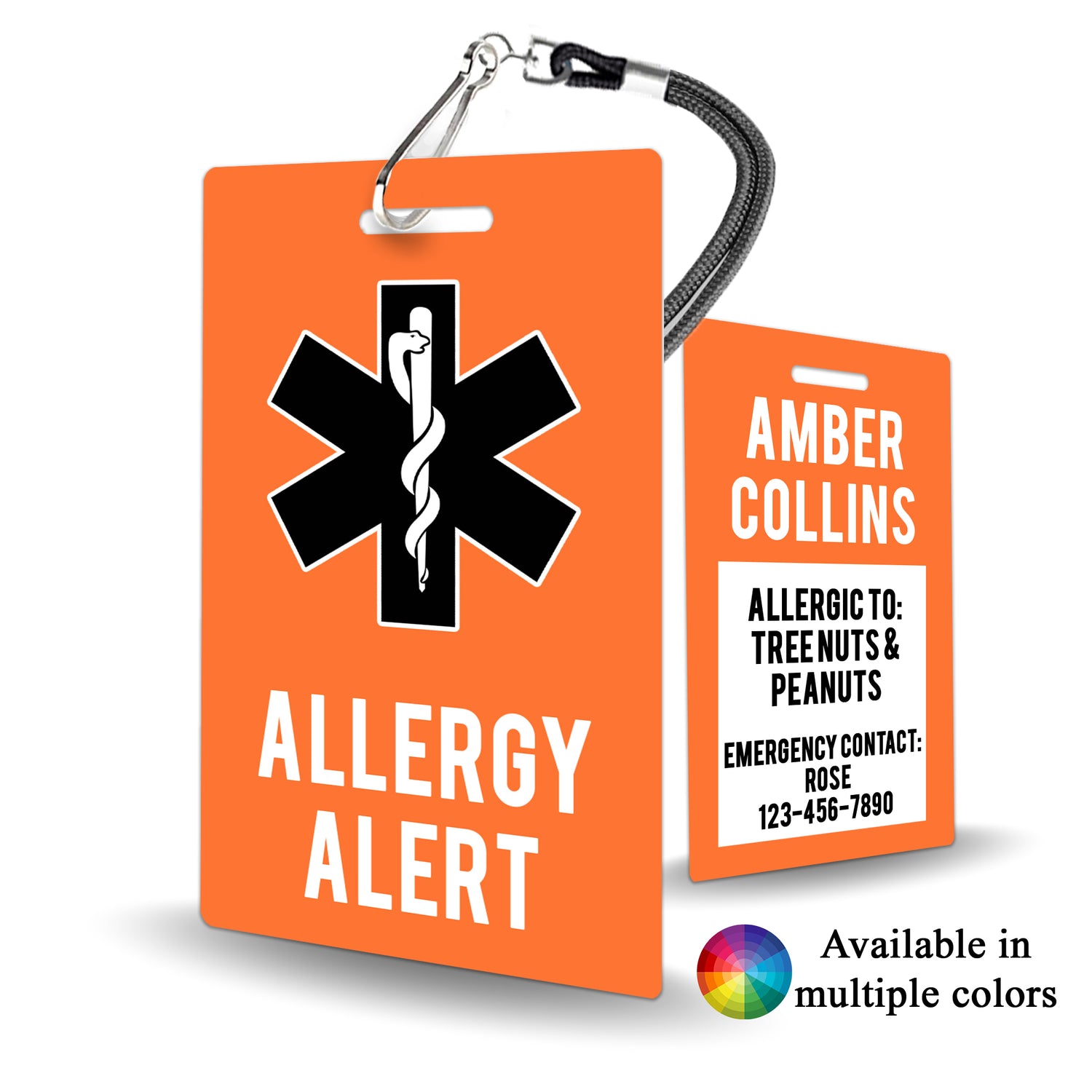 Allergy Warning ID Card - BadgeSmith