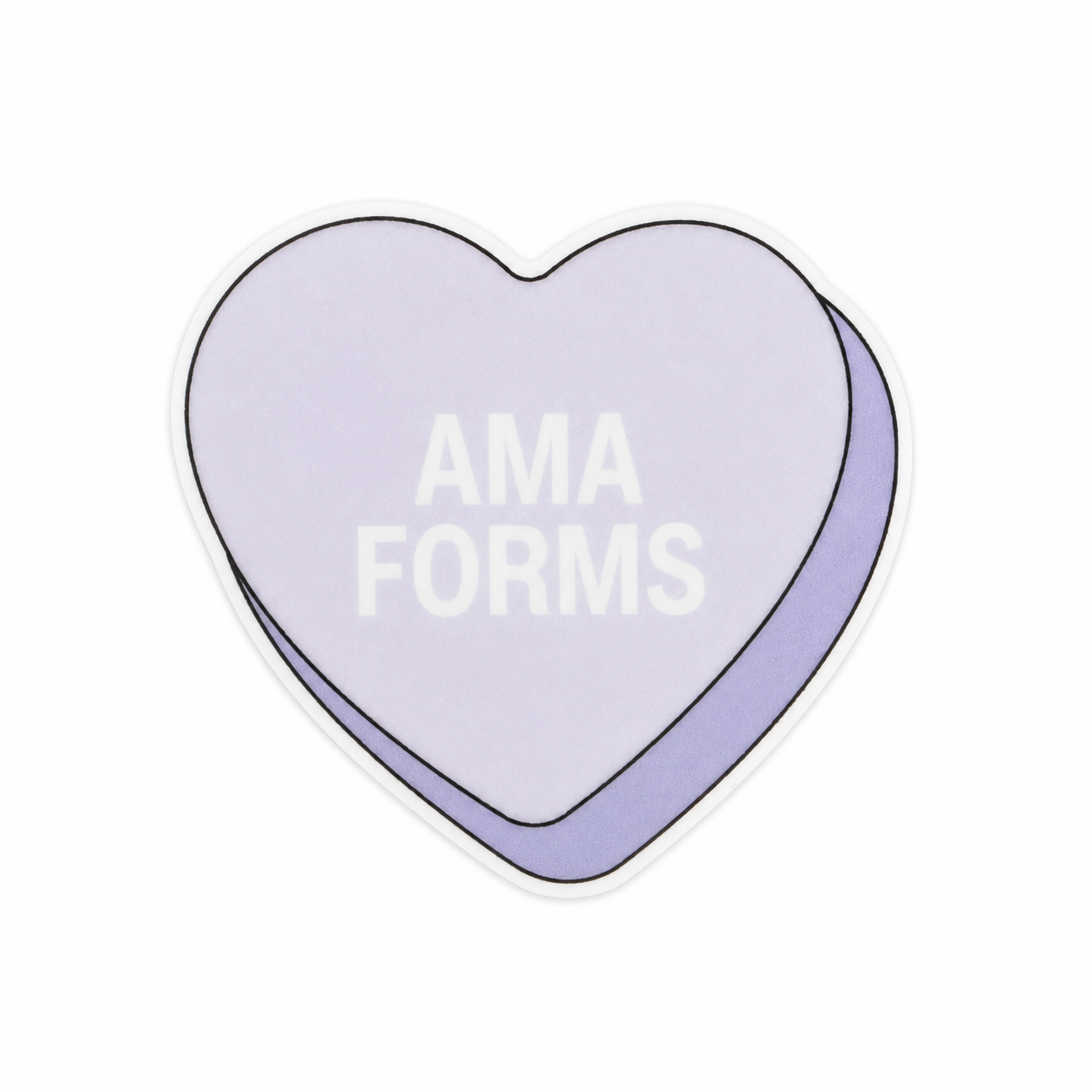 AMA Forms Candy Heart | Plastic Add-On - BadgeSmith