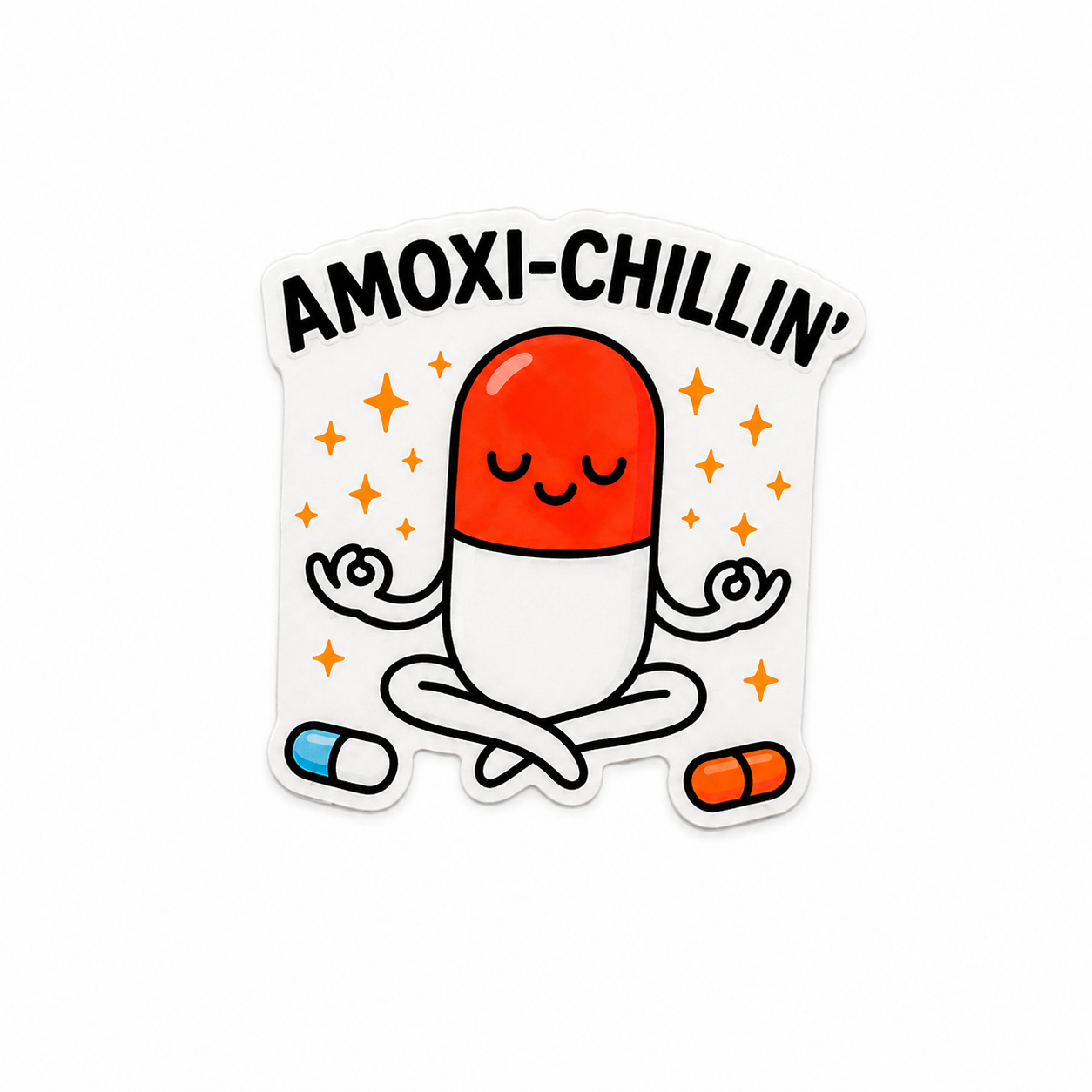 Amoxi-Chillin’ | Plastic Add-On - BadgeSmith
