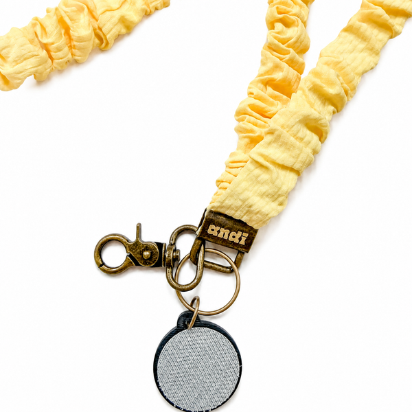 Andi x Katie Lynn Butter Yellow | Interchangeable Lanyard - BadgeSmith