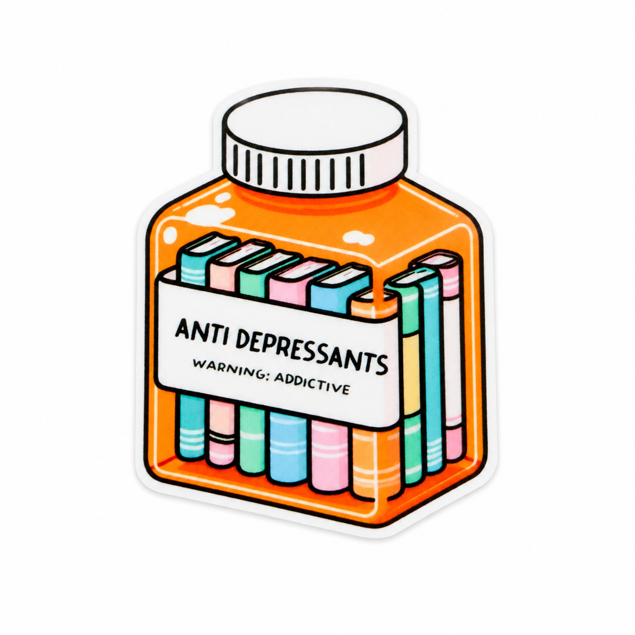 Anti Depressants - WARNING: Addictive | Plastic Add-On - BadgeSmith