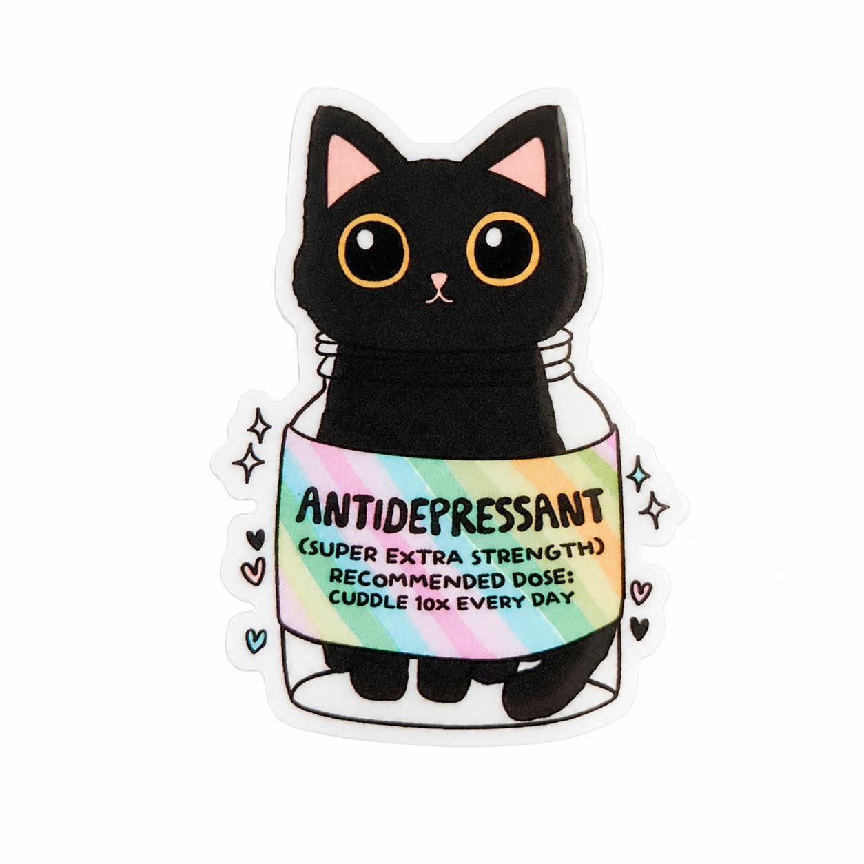 Antidepressant Cat | Plastic Add-On - BadgeSmith