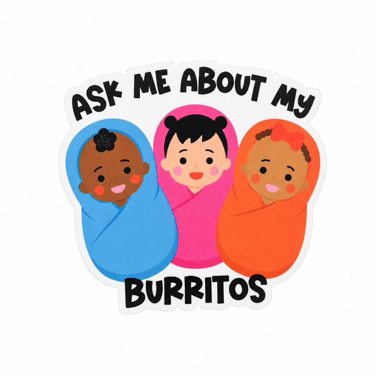 Ask Me About My Burritos | Plastic Add-On - BadgeSmith