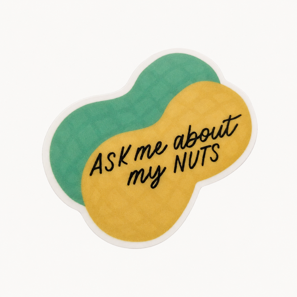 ASK me about my NUTS | Plastic Add-On - BadgeSmith