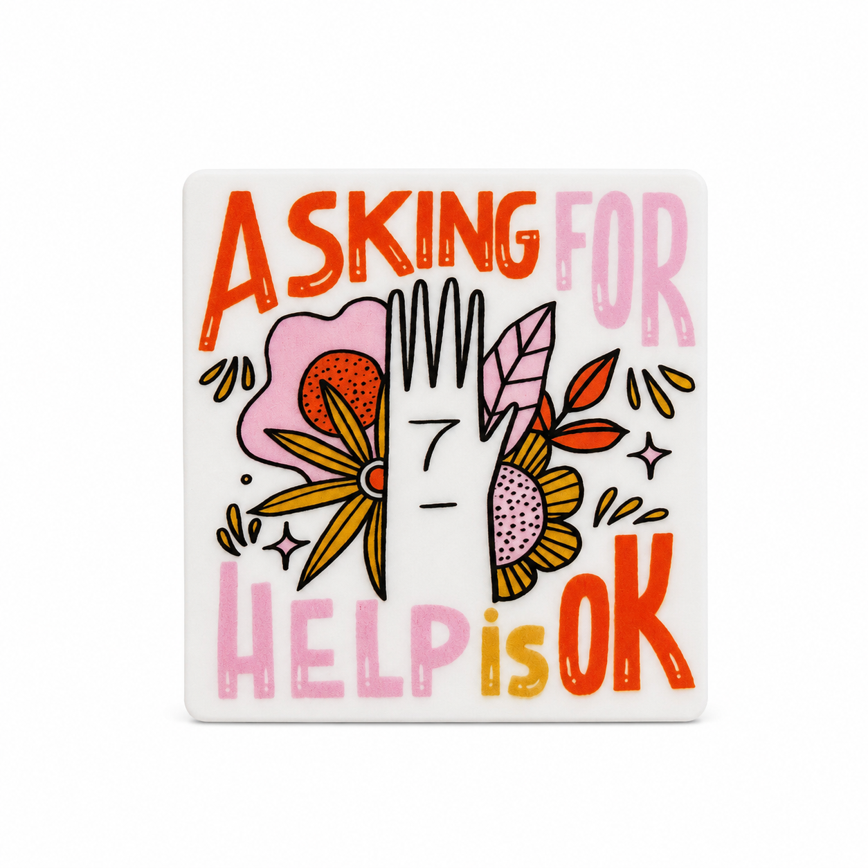 Asking for Help is Okay | Plastic Add-On - BadgeSmith