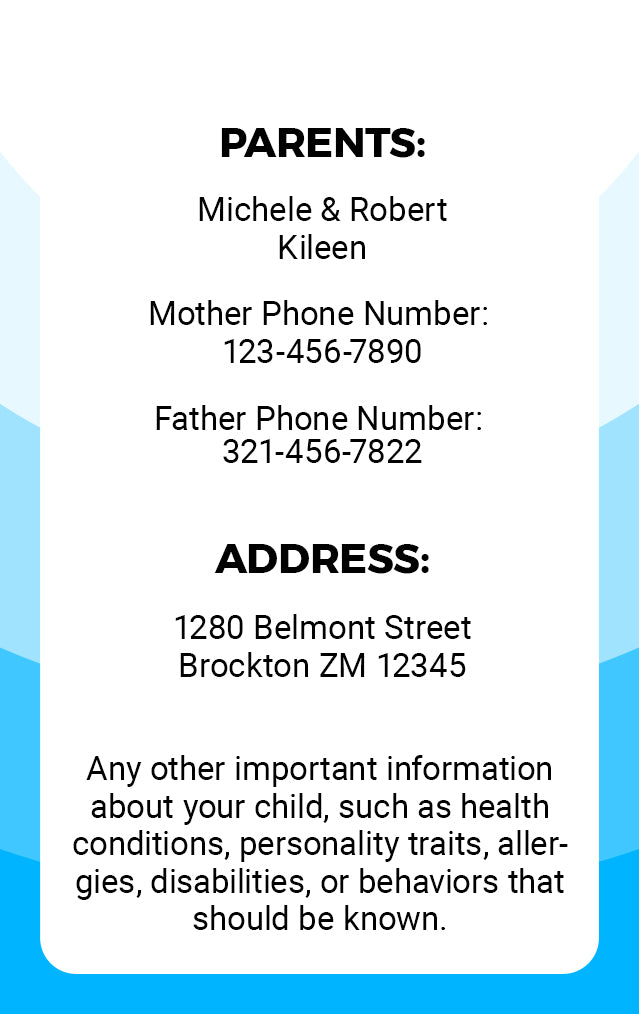 Child ID Badge - Personalized Safety ID - BadgeSmith