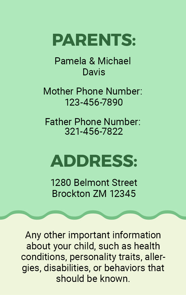 Child ID Badge - Personalized Safety Identification - BadgeSmith