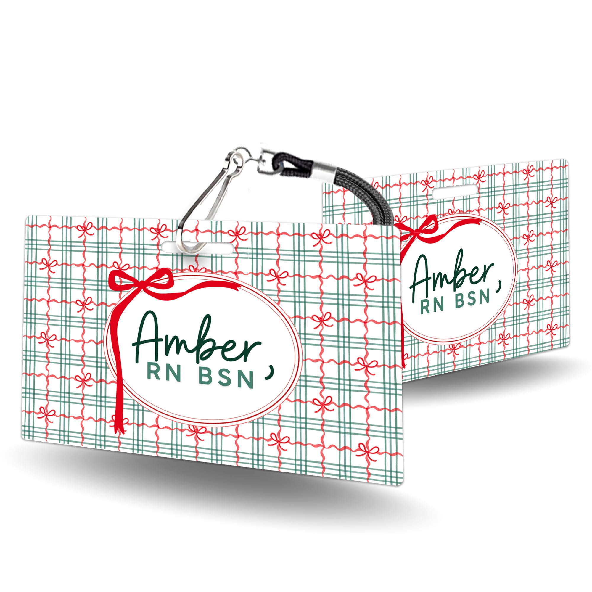 Christmas Bow Horizontal - BadgeSmith