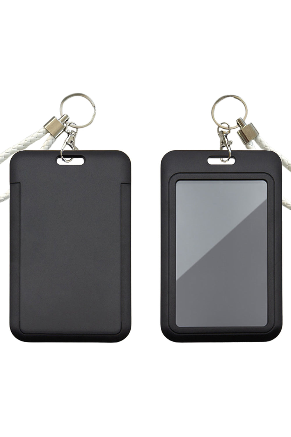 Plastic Badge Holder with Keychain - BadgeSmith