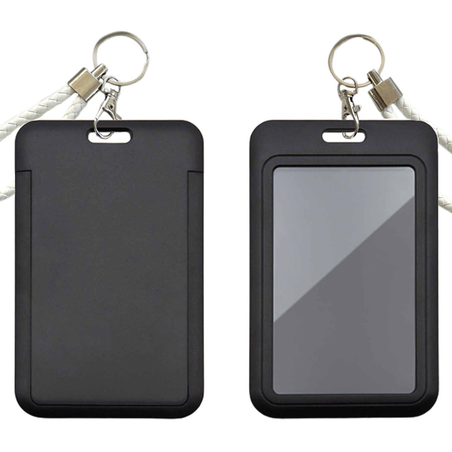 Plastic Badge Holder with Keychain - BadgeSmith