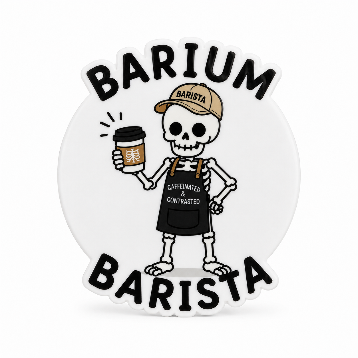 Barium Barista | Plastic Add-On - BadgeSmith