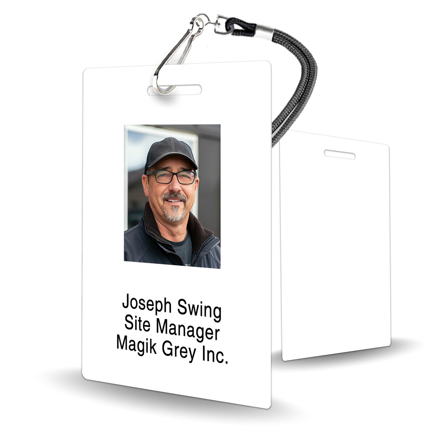 Basic Management Staff Badge for Construction and Trade Workers Custom - BadgeSmith