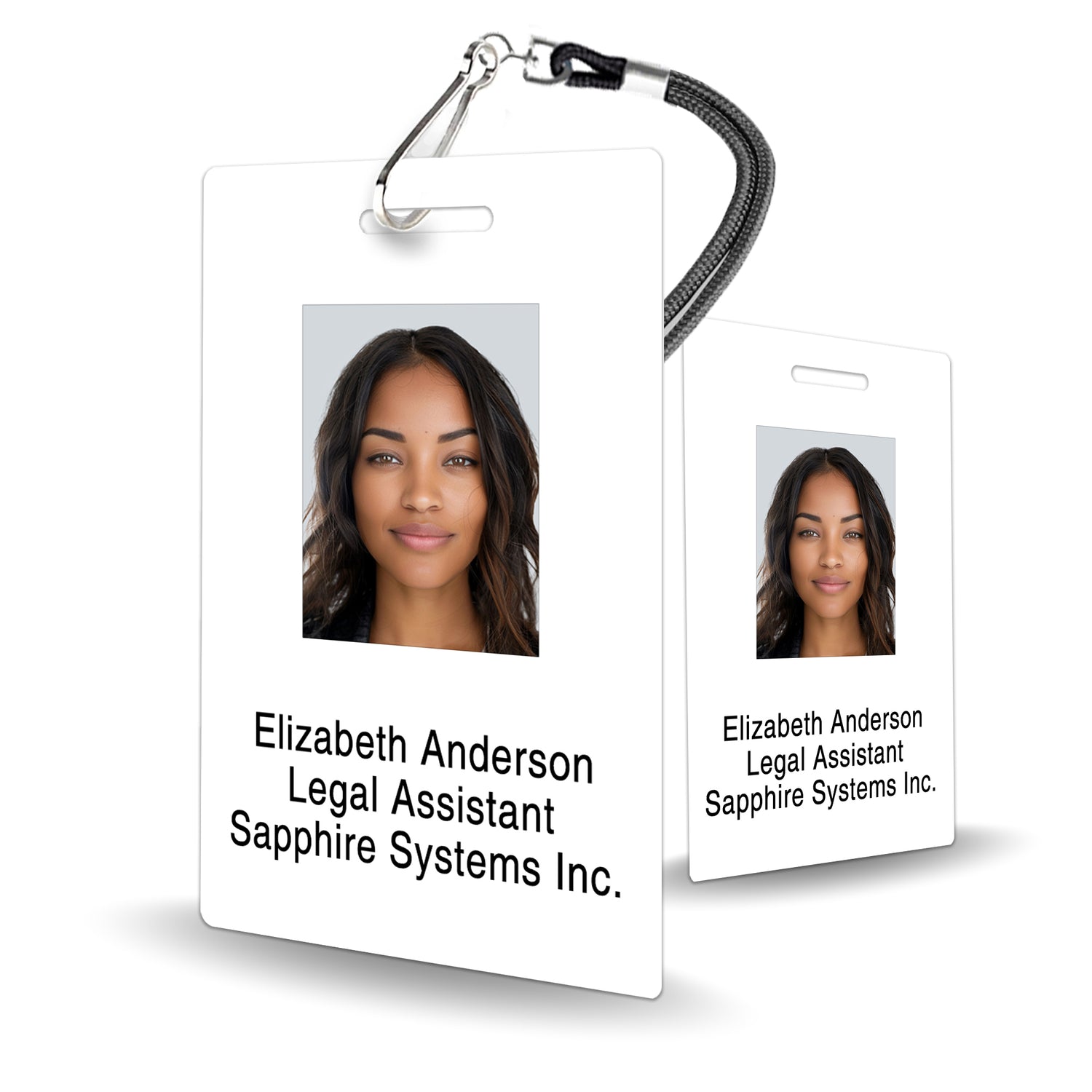 Basic Office Employee Badge - Photo ID - BadgeSmith
