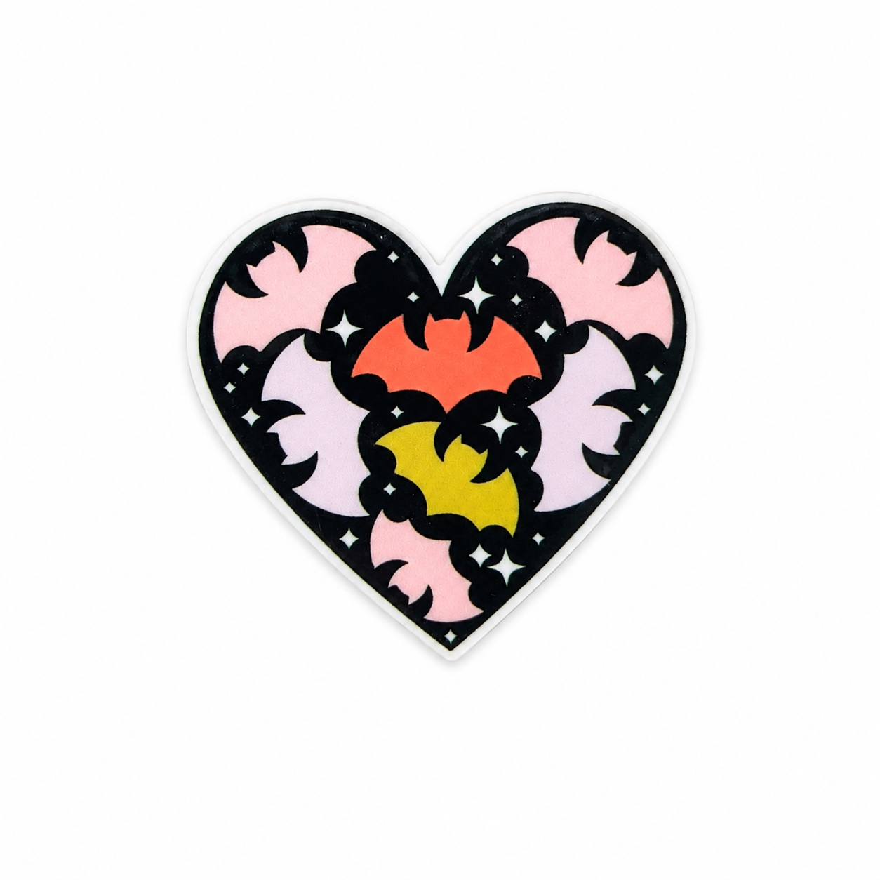Bats Heart | Plastic Add-On - BadgeSmith