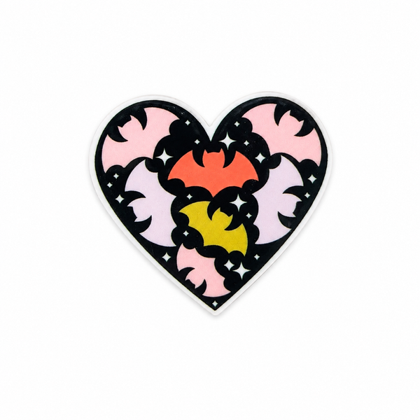 Bats Heart | Plastic Add-On - BadgeSmith