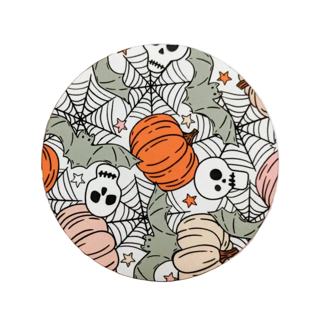 Bat Spiderweb Pumpkin | Hard Board Add-On - BadgeSmith