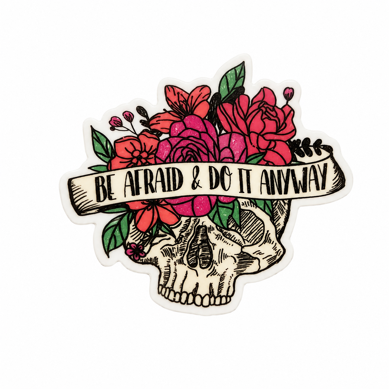 Be Afraid & Do It Anyway | Plastic Add-On - BadgeSmith