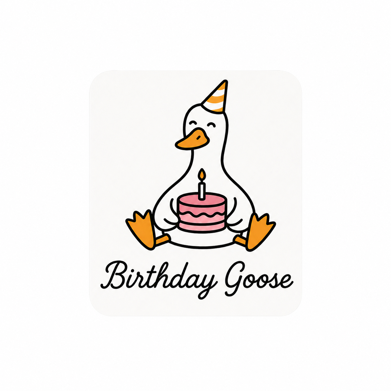 Birthday Goose | Plastic Add-On - BadgeSmith