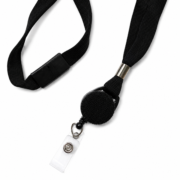 Breakaway Black | Interchangeable Lanyard - BadgeSmith