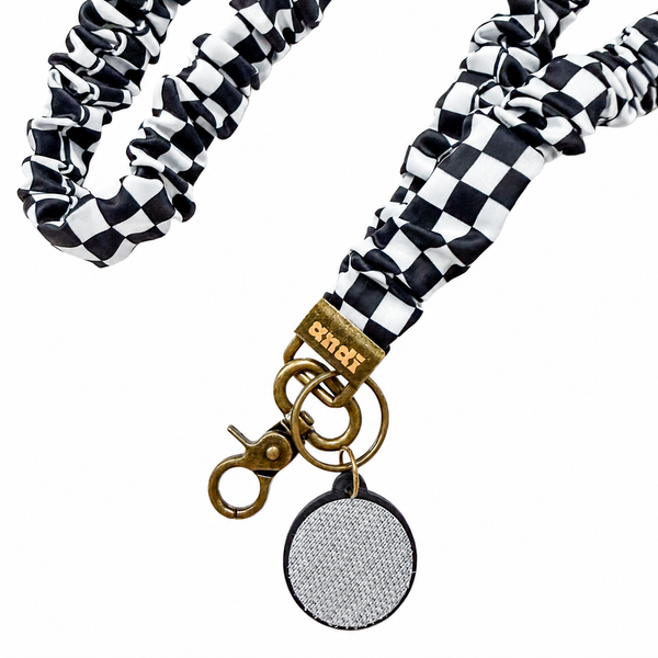 Black Checkerboard | Interchangeable Andi Lanyard - BadgeSmith