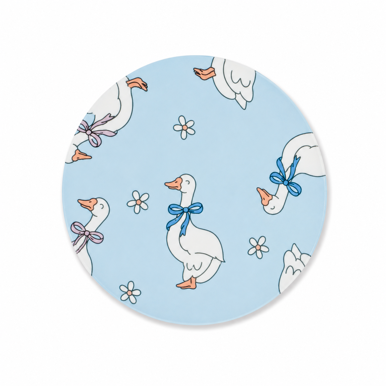 Blue Bow Goose | Hard Board Add-On - BadgeSmith