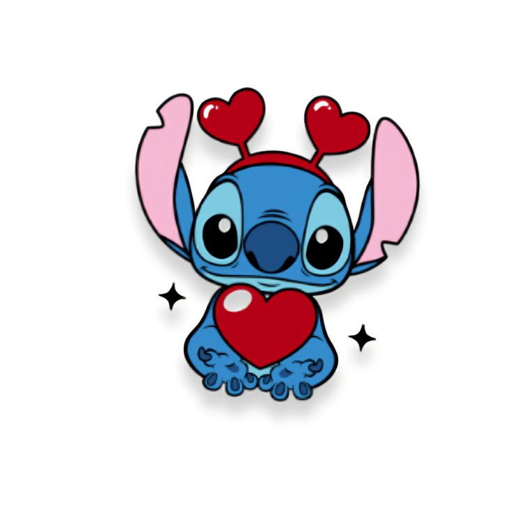Valentine's Day Stitch | Plastic Add-On - BadgeSmith