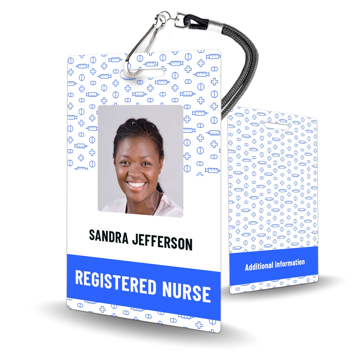 Computer Check Badge Medical Blue Medical Healthcare ID Badge Custom – BadgeSmith