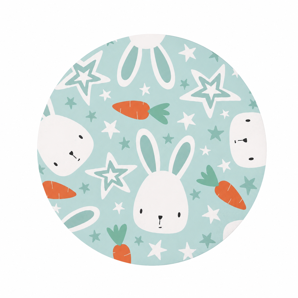 Blue Star Bunny | Hard Board Add-On - BadgeSmith