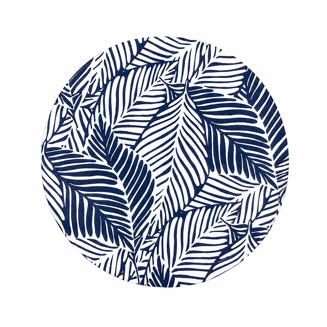 Boho Navy Leaves | Hard Board Add-On - BadgeSmith