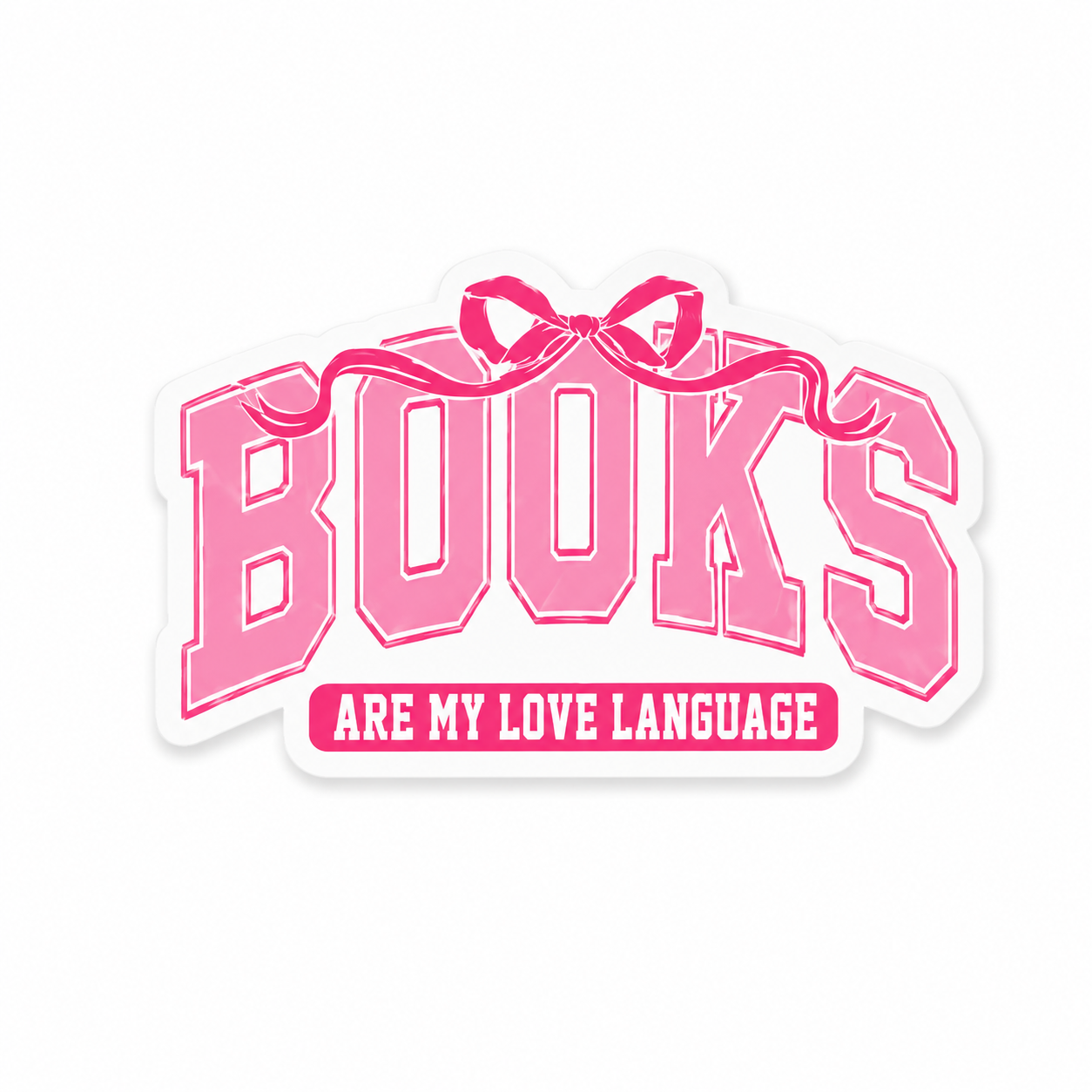 Books Are My Love Language | Plastic Add-On - BadgeSmith
