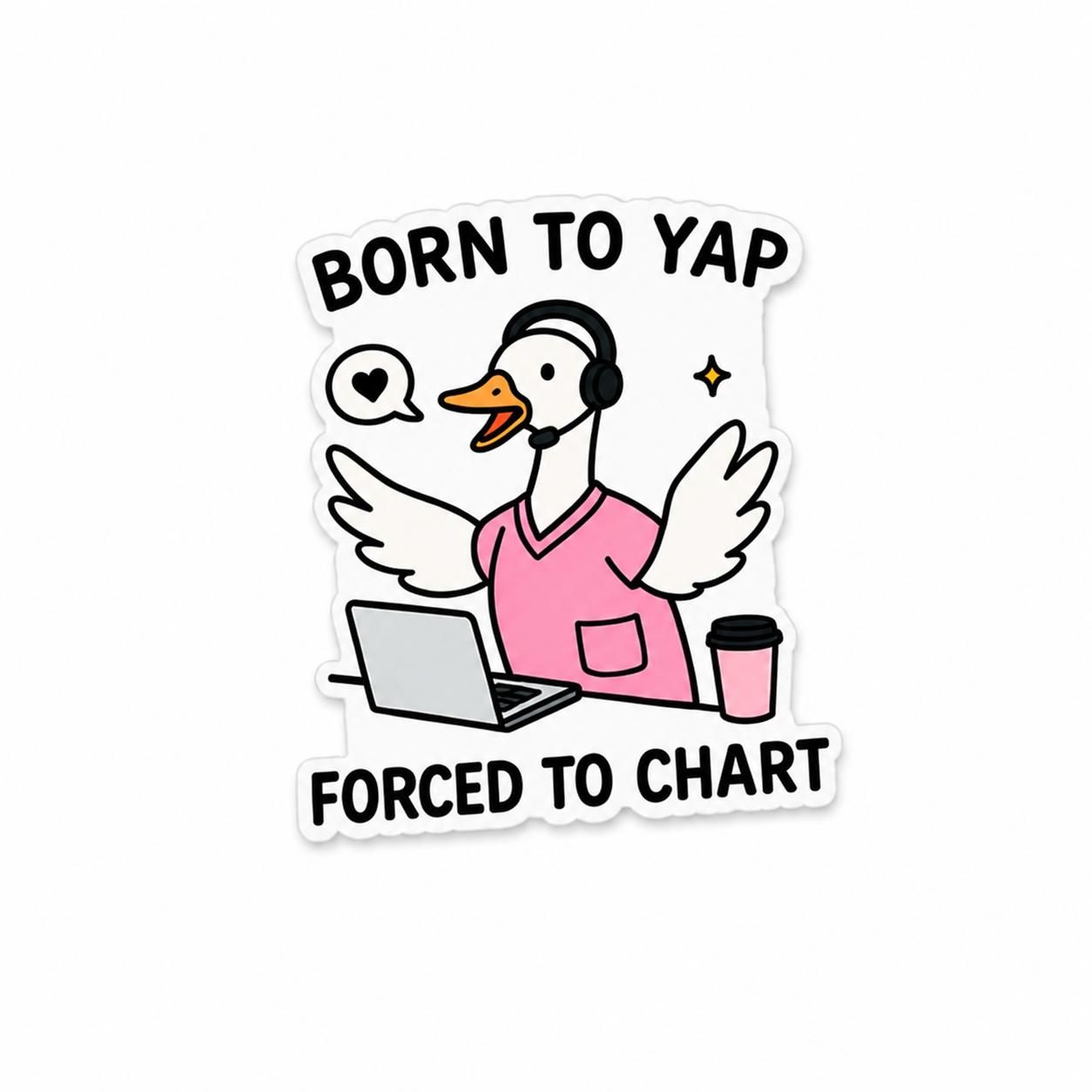 Born to Yap, Forced to Chart | Plastic Add-On - BadgeSmith
