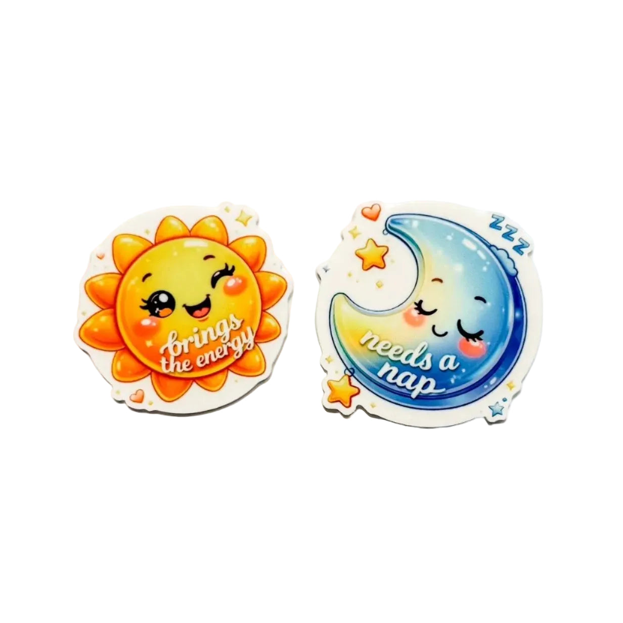 Sun and Moon - Bestie Duos | Plastic Add-On - BadgeSmith