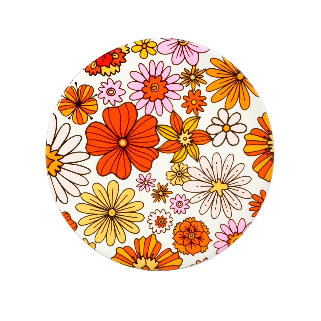 Burnt Orange Floral | Hard Board Add-On - BadgeSmith