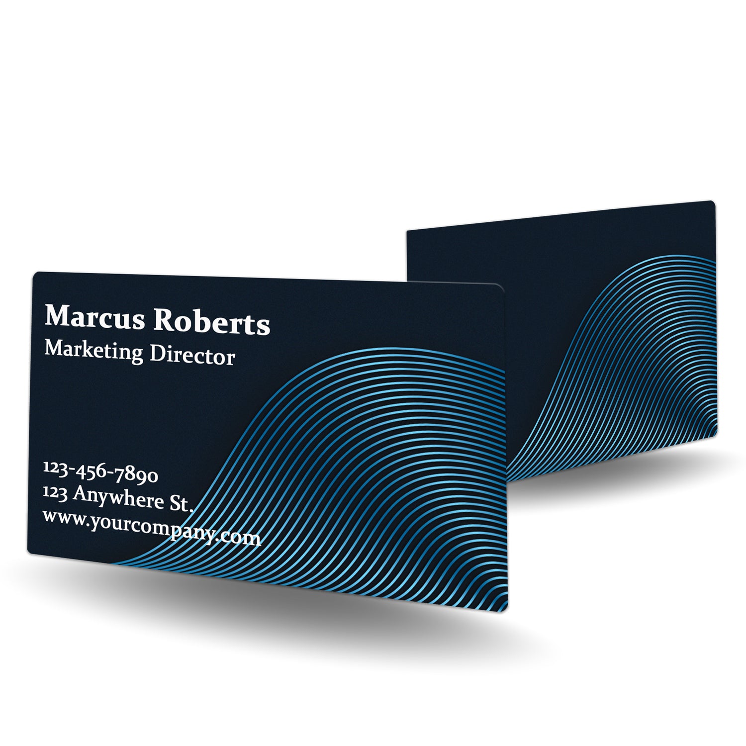 Business Card- Blue Wave - BadgeSmith